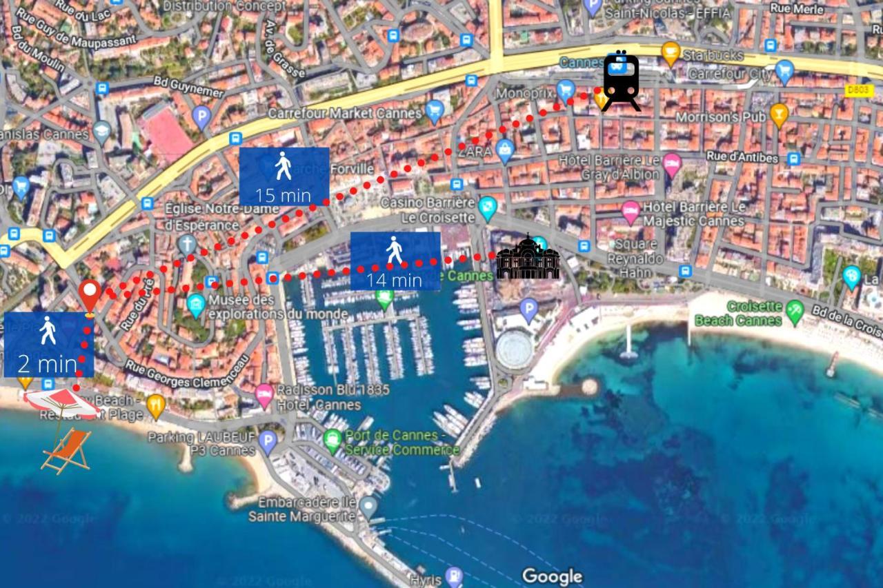Le Dol - 150M Plages - Suquet - Verriere Cote D'Azur Cannes Eksteriør bilde